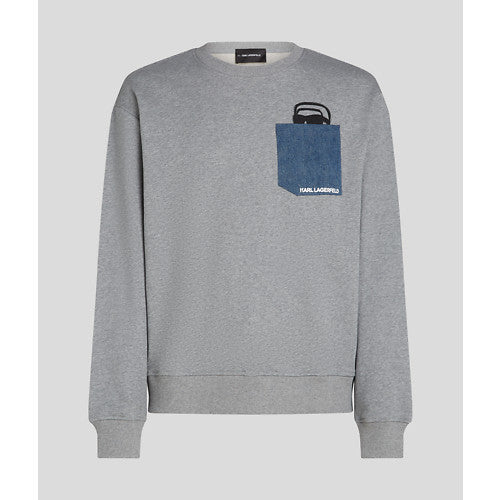 IKON DENIM POCKET SWEATSHIRT