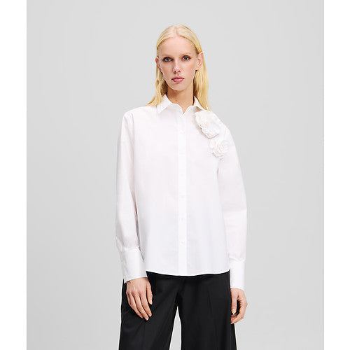 FLOWER POPLIN BLOUSE