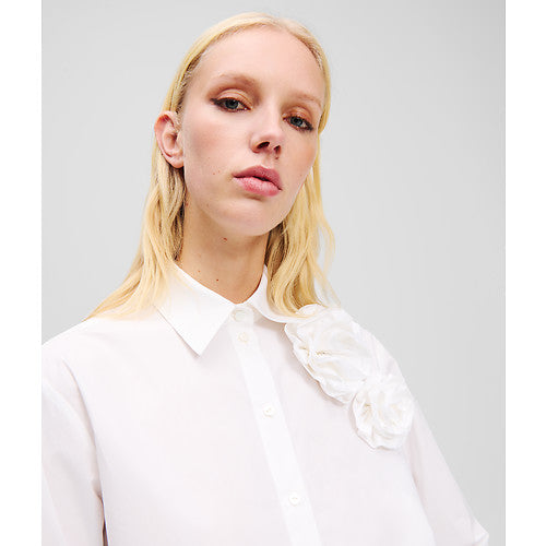 FLOWER POPLIN BLOUSE