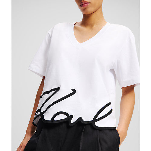 KARL SIGNATURE HEM V-NK TSHIRT