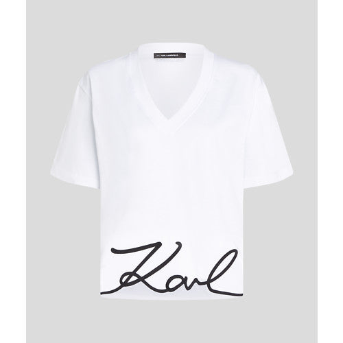 KARL SIGNATURE HEM V-NK TSHIRT