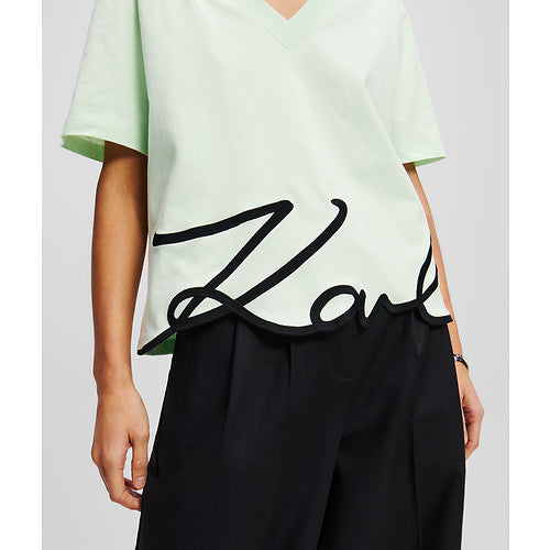 KARL SIGNATURE HEM V-NK TSHIRT