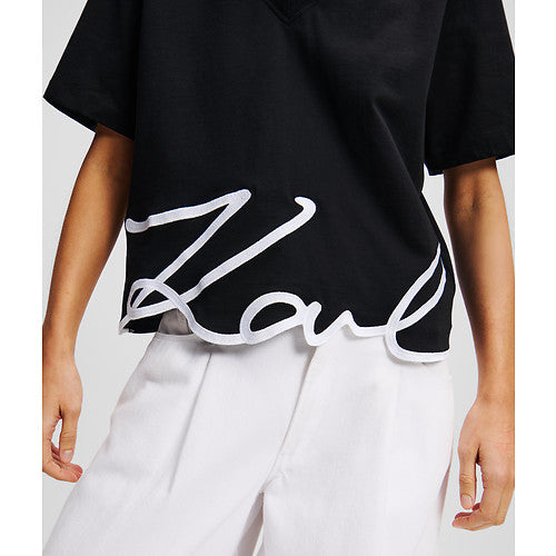 KARL SIGNATURE HEM V-NK TSHIRT