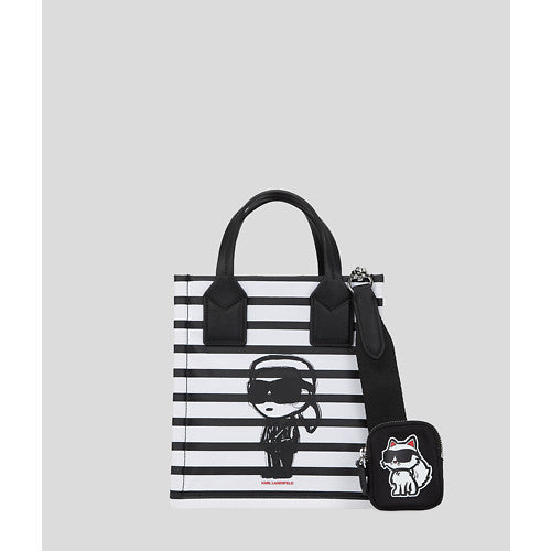 IKON NYLON STRIPES SM SQ TOTE