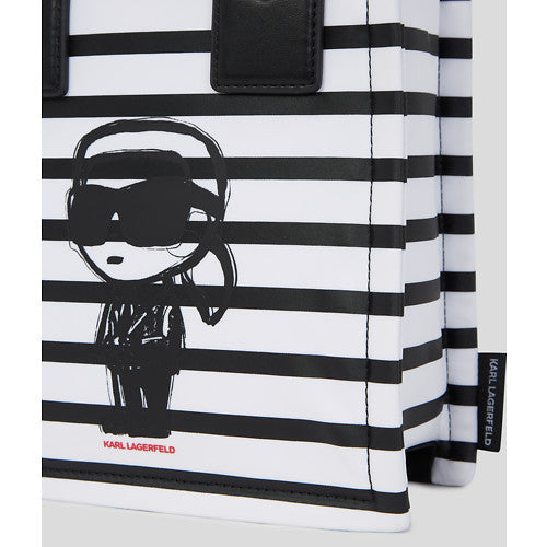 IKON NYLON STRIPES SM SQ TOTE