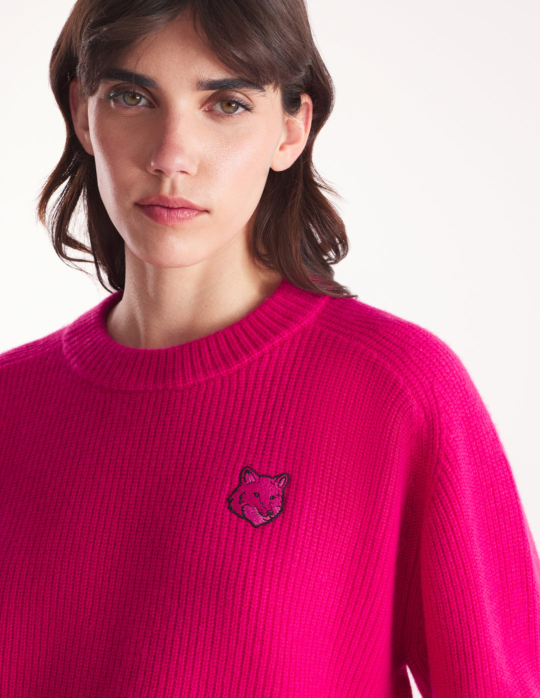 BOLD FOX HEAD PATCH COMFORT RIBBED JUMPER