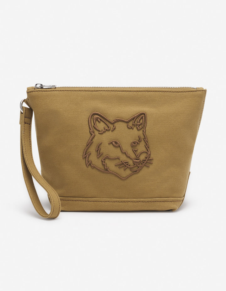 FOX HEAD ZIPPED POUCH