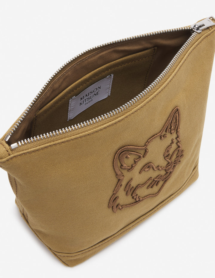 FOX HEAD ZIPPED POUCH