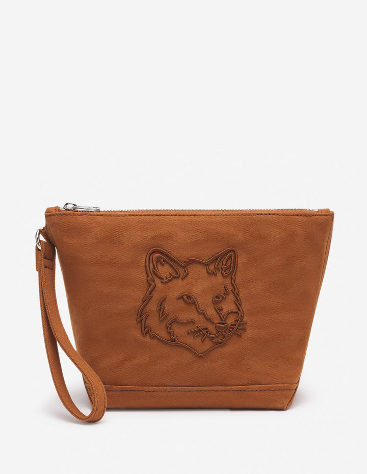 FOX HEAD ZIPPED POUCH