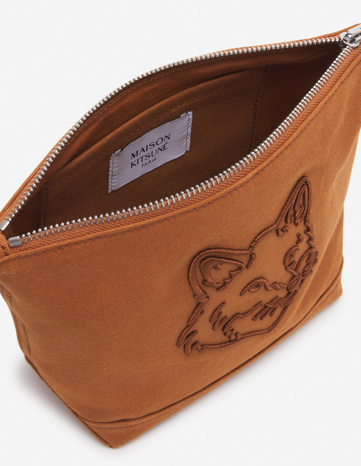 FOX HEAD ZIPPED POUCH