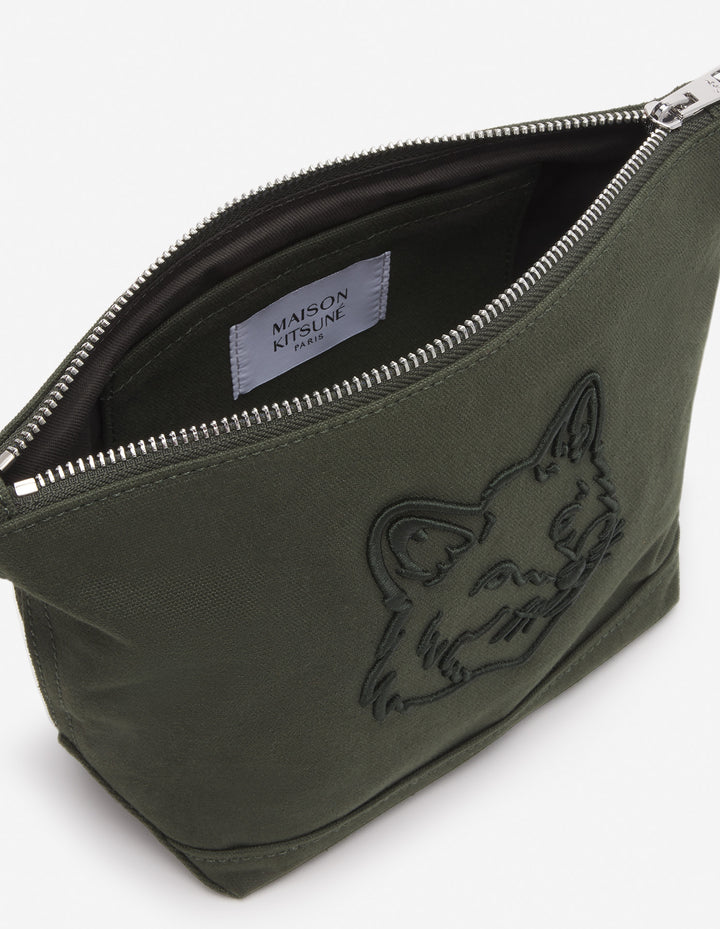 FOX HEAD ZIPPED POUCH