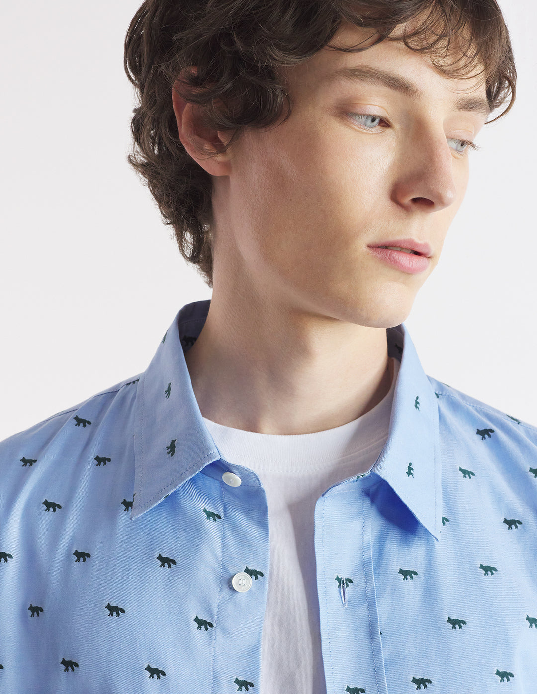 PROFILE FOX CASUAL SHIRT LIGHT BLUE/GREEN