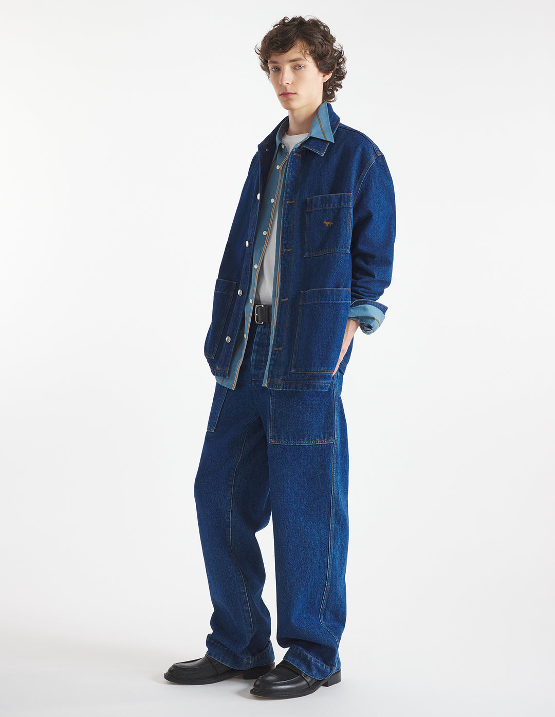 DENIM WORKWEAR JACKET STONE WASHED INDIGO