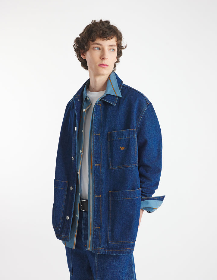 DENIM WORKWEAR JACKET STONE WASHED INDIGO