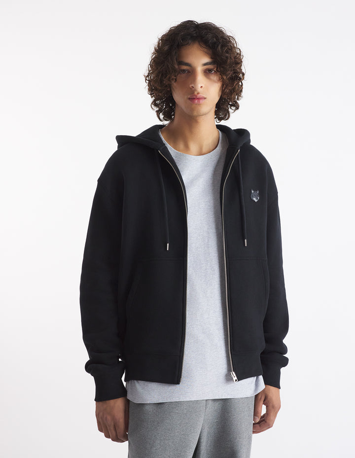 BOLD FOX HEAD PATCH COMFORT ZIPPED HOODIE