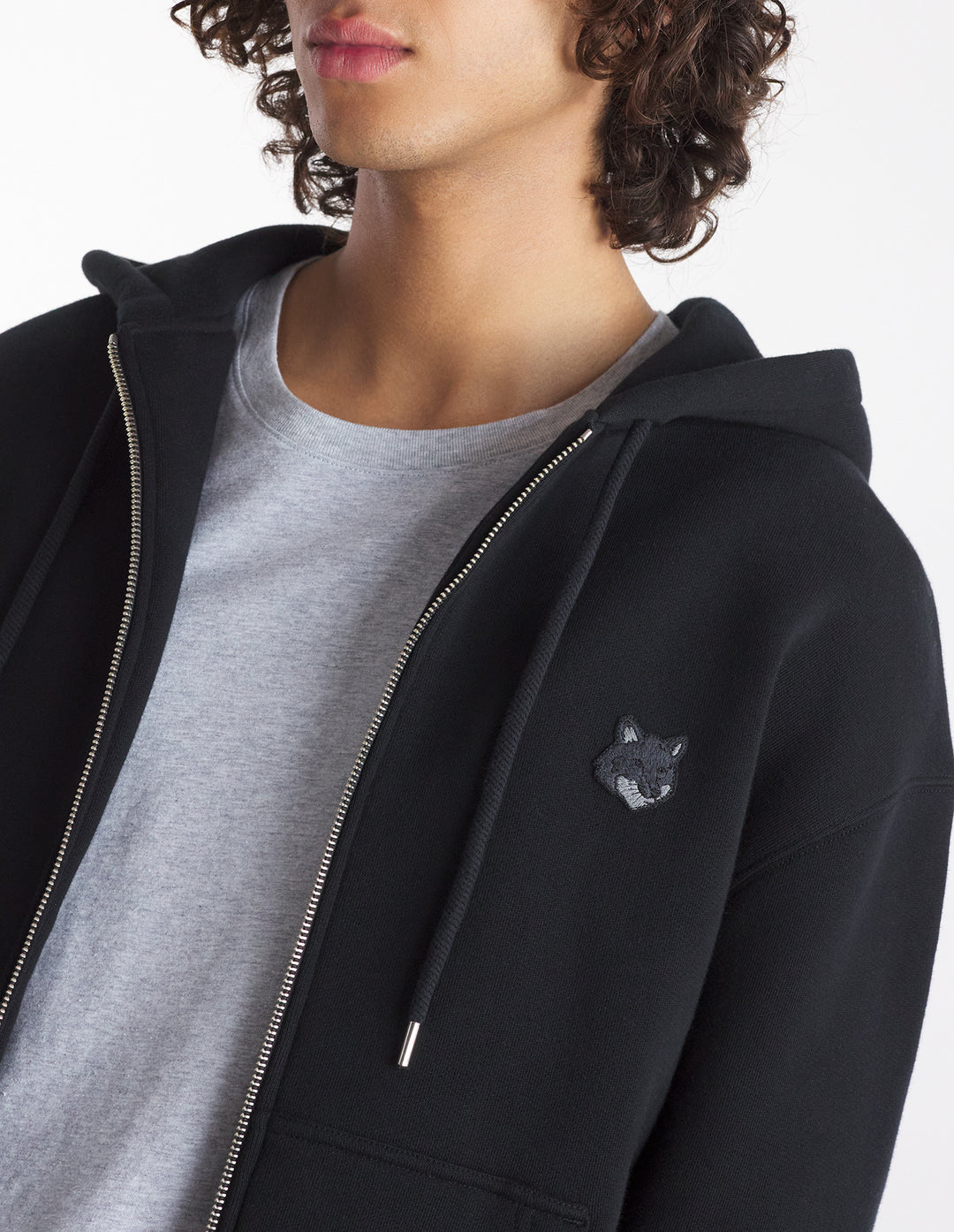 BOLD FOX HEAD PATCH COMFORT ZIPPED HOODIE