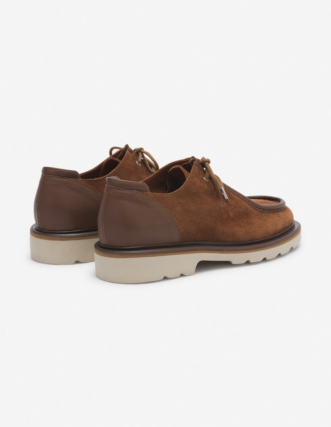 SUEDE LEATHER DERBIES DARK BROWN