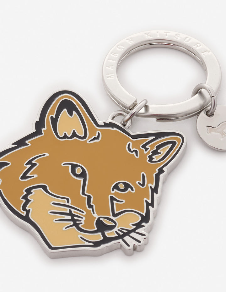 BOLD FOX HEAD KEYRING CHINO BEIGE-TAILLE UNIQUE