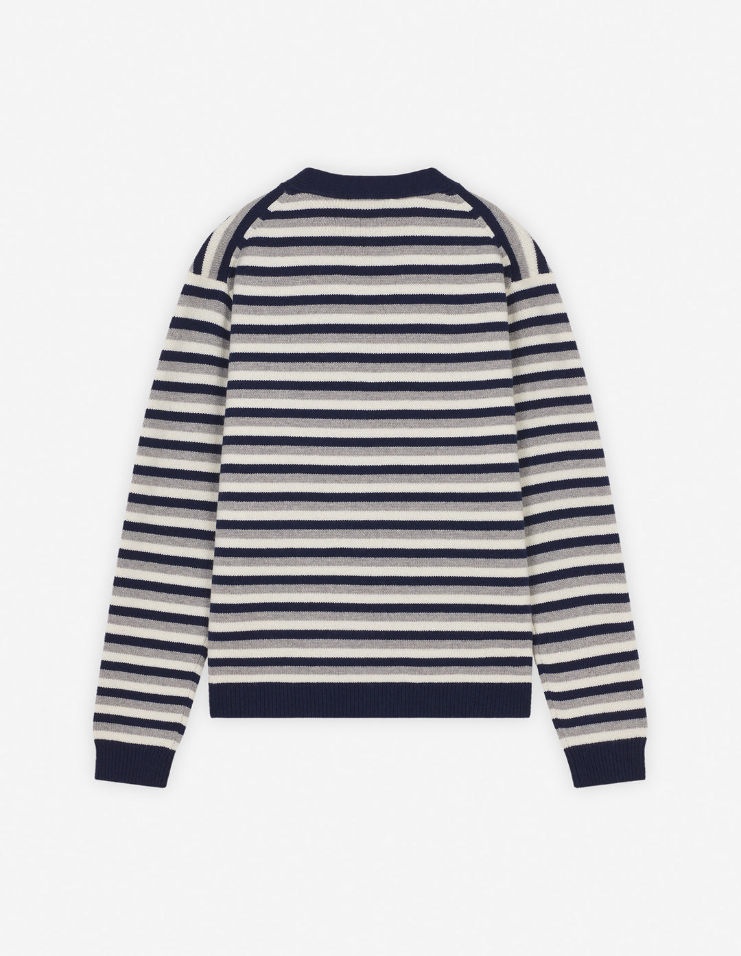 FOX HEAD INTARSIA STRIPED COMFORT CARDIGAN