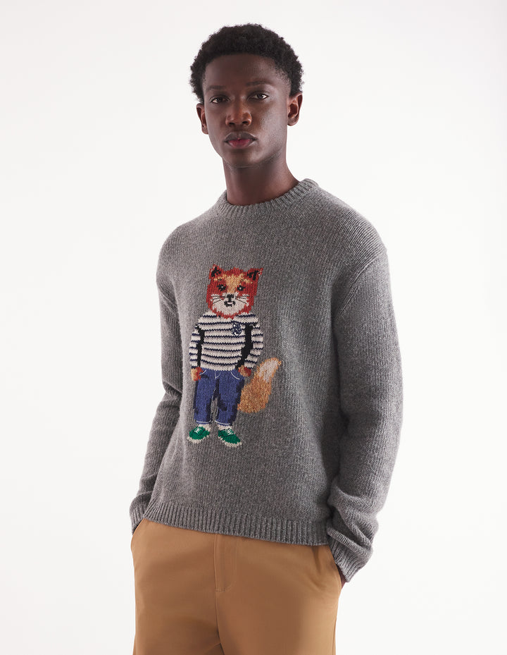 DRESSED FOX INTARSIA JUMPER