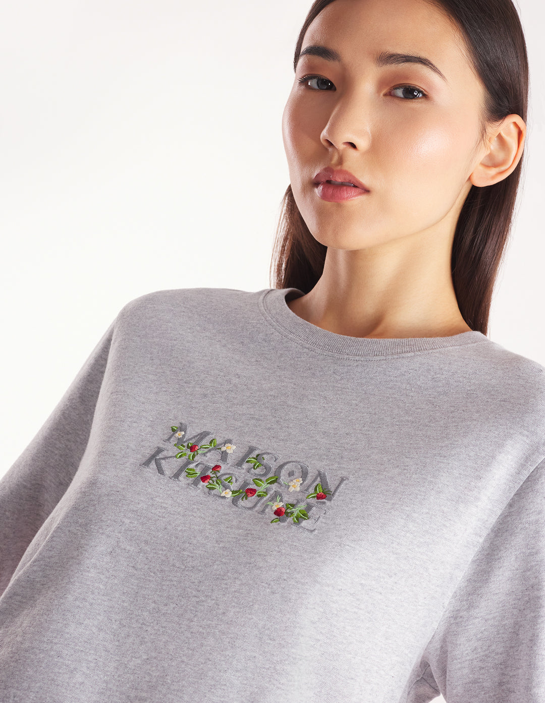 MAISON KITSUNE STRAWBERRY LEAF COMFORT TEE-SHIRT