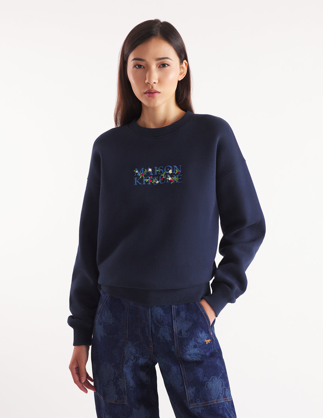 MAISON KITSUNE STRAWBERRY LEAF COMFORT SWEATSHIRT