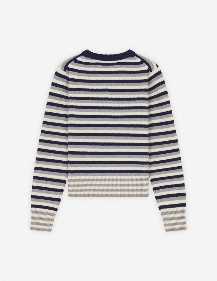 FOX HEAD INTARSIA STRIPED REGULAR JUMPER