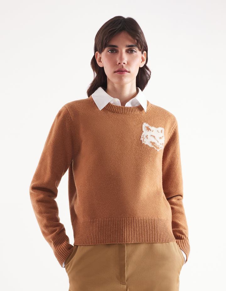 FOX HEAD INTARSIA REGULAR JUMPER