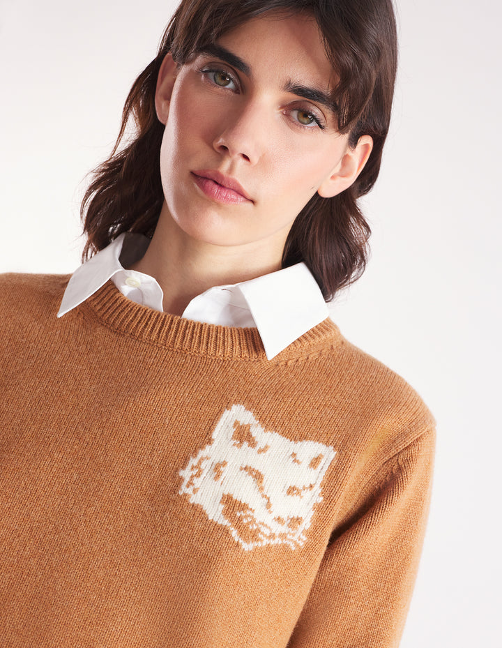 FOX HEAD INTARSIA REGULAR JUMPER