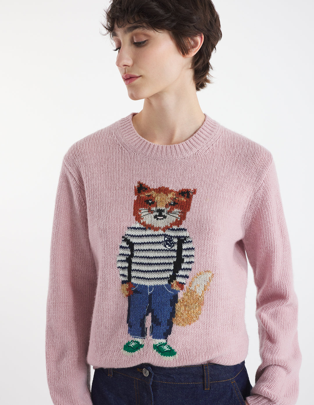 DRESSED FOX INTARSIA JUMPER