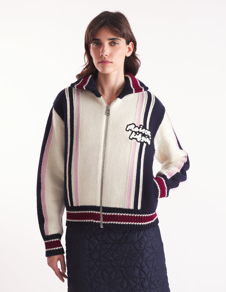 KNITTED COLLEGE BLOUSON