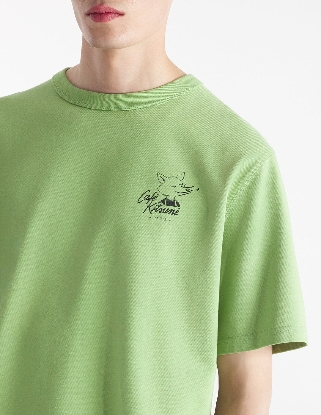 CAFE KITSUNE FOX RELAX TEE-SHIRT VERBENA