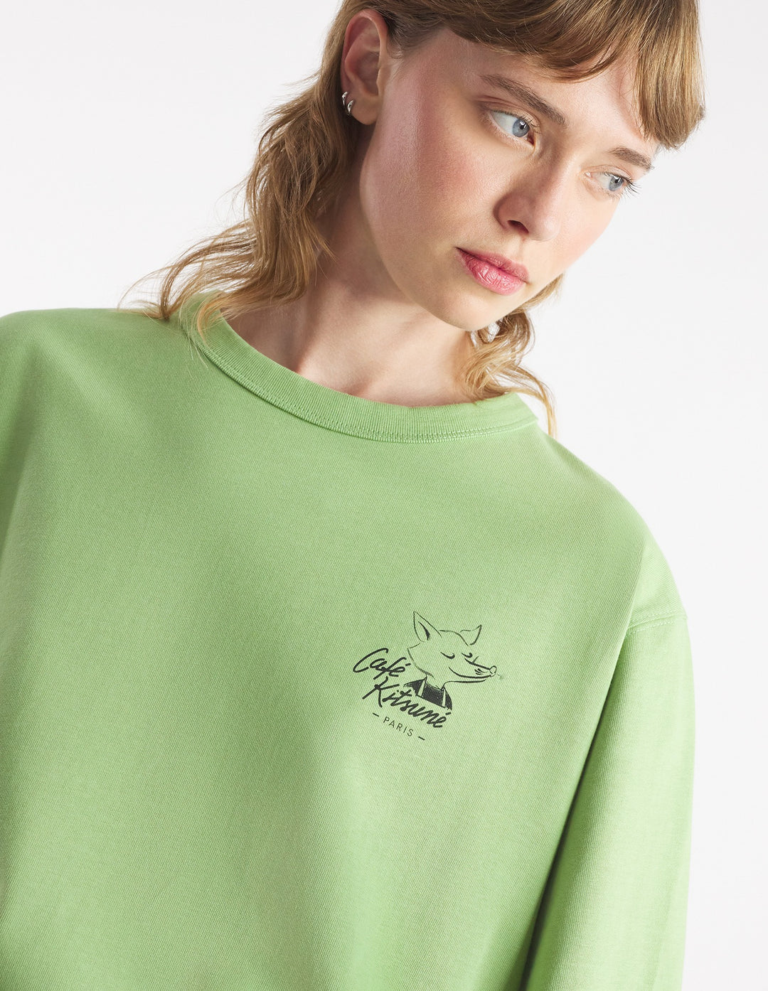 CAFE KITSUNE FOX RELAX TEE-SHIRT VERBENA