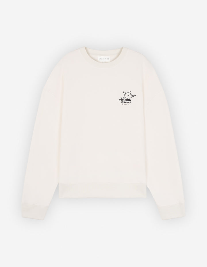 CAFÉ KITSUNÉ FOX RELAXED SWEATSHIRT TAPIOCA