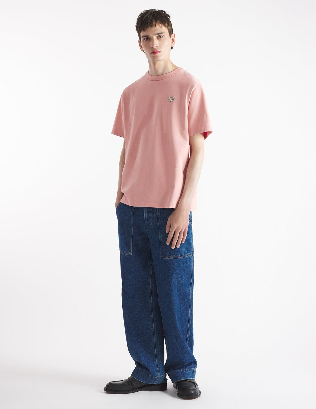 BARISTA FOX PATCH RELAXED TEE-SHIRT PINK JUICE