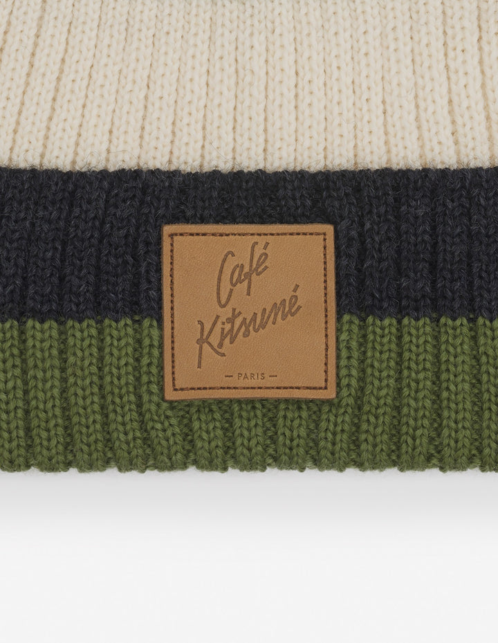 CAFÉ KITSUNÉ STRIPED BEANIE