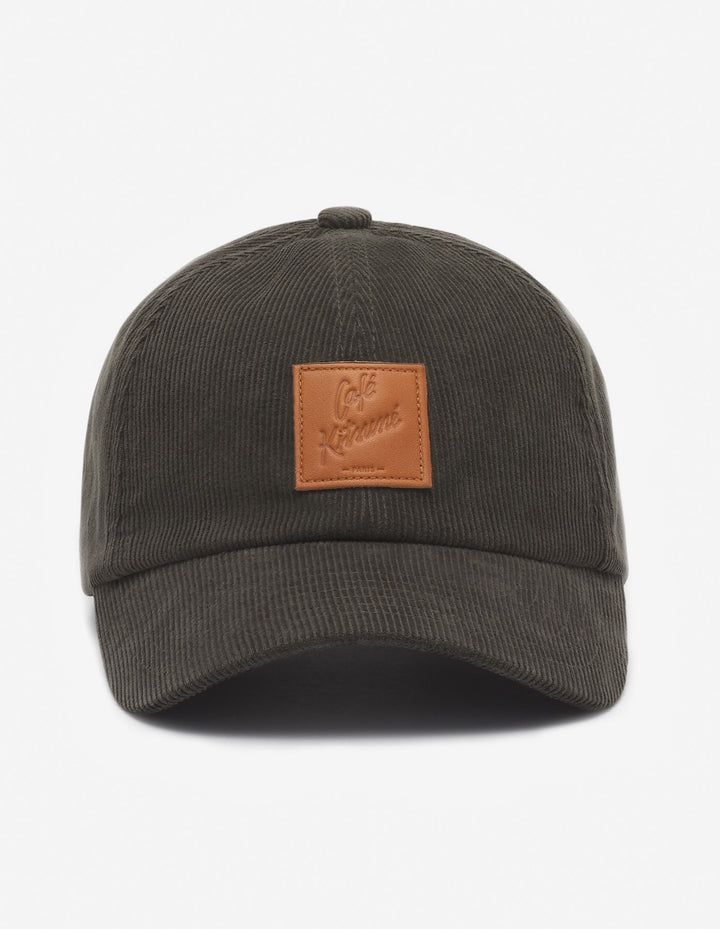 CAFÉ KITSUNÉ CORDUROY 6P CAP SENCHA GREEN