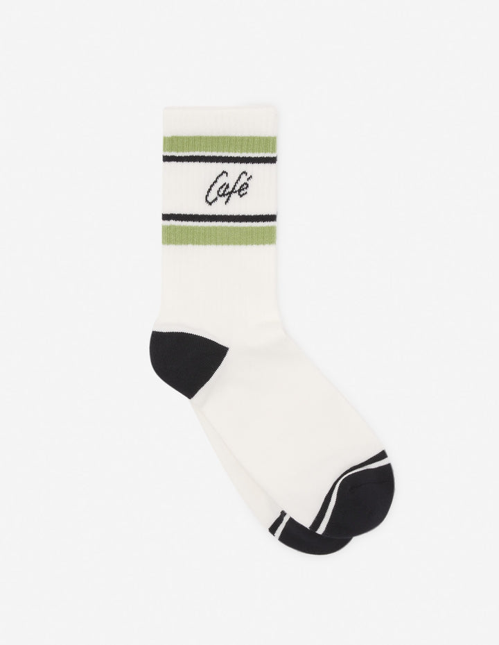 CAFE KITSUNE SPORTY SOCKS TAPIOCA/VERBENA