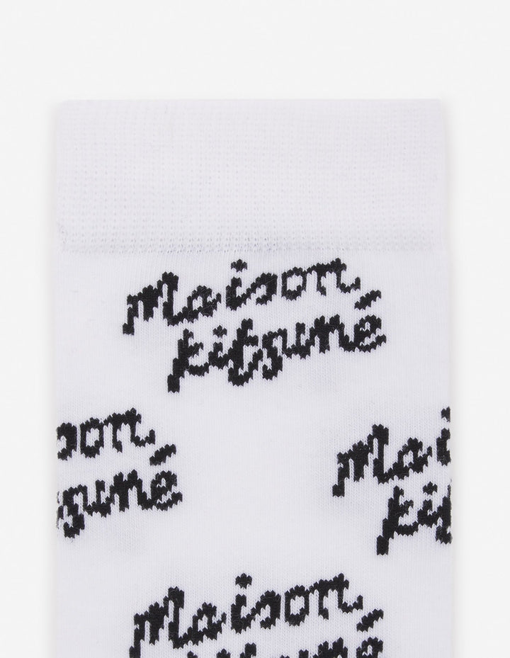 MAISON KITSUNE HANDWRITING ALL OVER SOCKS