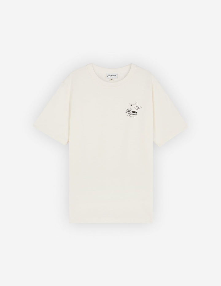 CAFE KITSUNE FOX RELAX TEE-SHIRT TAPIOCA