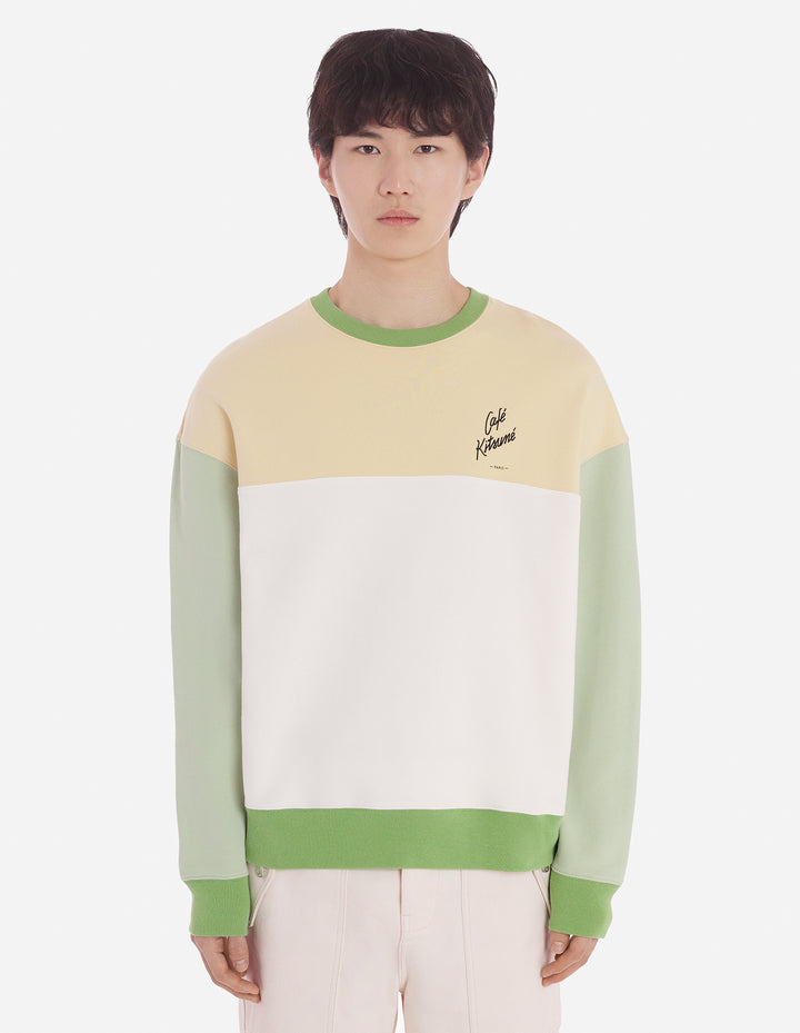 CAFE KITSUNE COLORBLOCK RELAX SWEATSHIRT