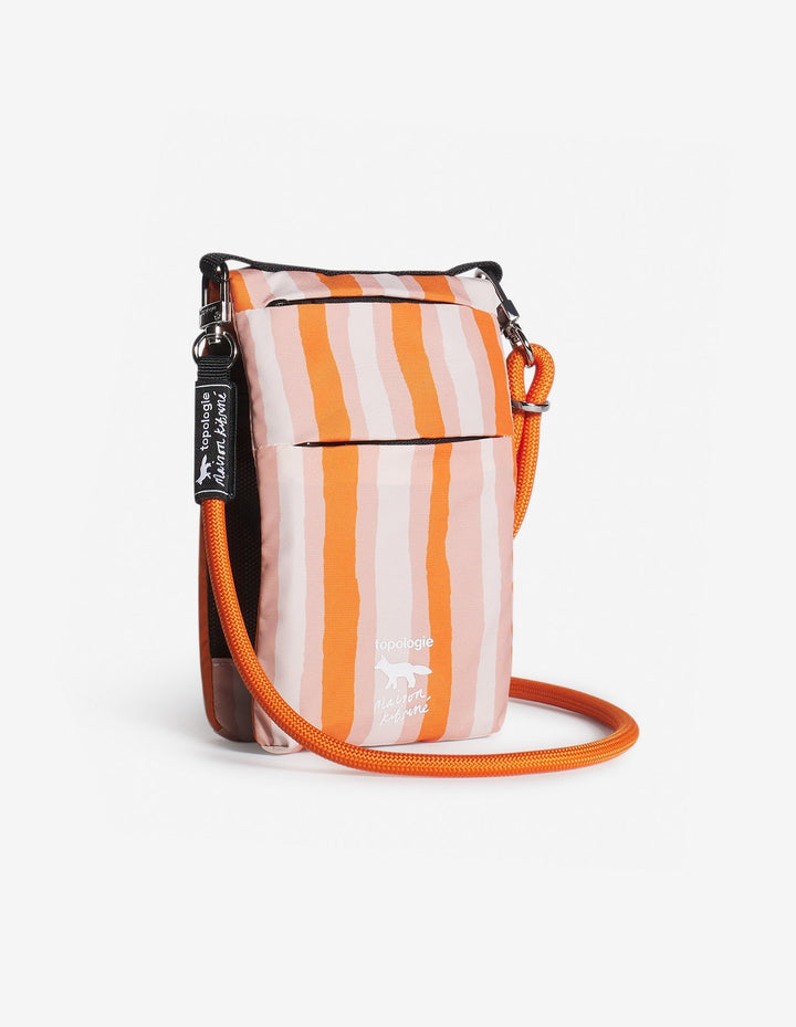 MAISON KITSUNE X TOPOLOGIE STRIPED PHONE POUCH