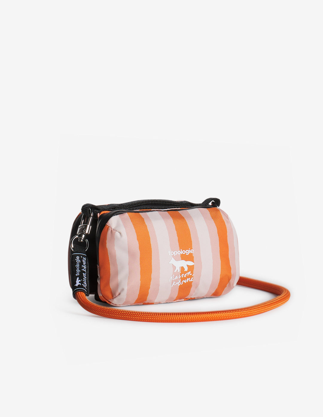 MAISON KITSUNE X TOPOLOGIE STRIPED MINI BOTTLE BAG