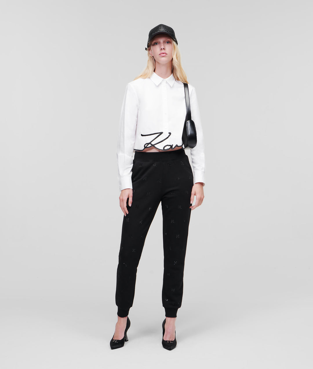 CROPPED KARL SIGNATURE SHIRT